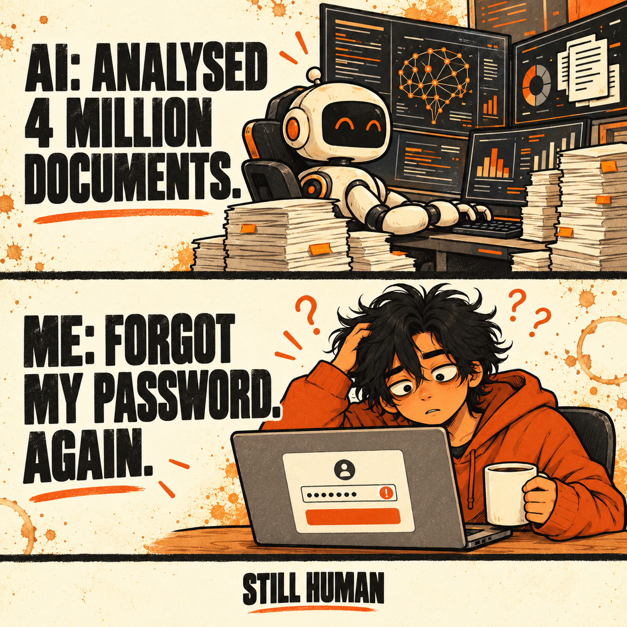 AI analysed four million documents. Meanwhile, Still forgot their password again.